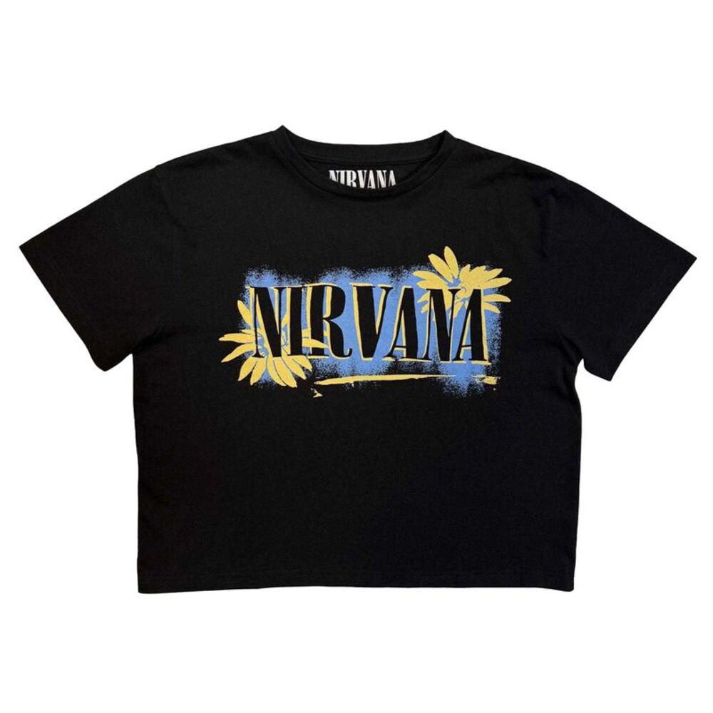 Nirvana Womens/Ladies All Apologies Back Print Crop Top / Black